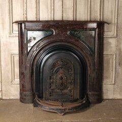 #55243 - 50x44&nbsp;Antique&nbsp;Iron&nbsp;Fireplace&nbsp;Mantel&nbsp;&&nbsp;Cover&nbsp;image