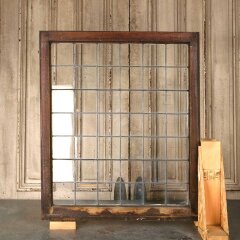 #55303 - 31x37&nbsp;Antique&nbsp;42&nbsp;Lite&nbsp;Leaded&nbsp;Glass&nbsp;Window&nbsp;image