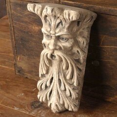 #55318 - Cast&nbsp;Plaster&nbsp;Greenman&nbsp;Shelf&nbsp;Wall&nbsp;Hanging&nbsp;image