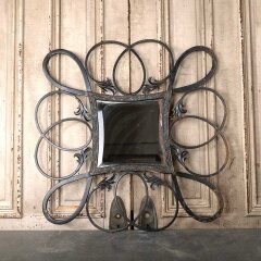 #55457 - 33x33&nbsp;Ornate&nbsp;Wrought&nbsp;Iron&nbsp;Wall&nbsp;Mirror&nbsp;image