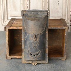 #55517 - Antique&nbsp;Cast&nbsp;Iron&nbsp;POST&nbsp;BOX&nbsp;Mailbox&nbsp;image