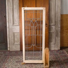 #55554 - 22x55&nbsp;Antique&nbsp;Leaded&nbsp;Glass&nbsp;Window&nbsp;Sash&nbsp;image