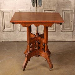 #55562 - 27x18&nbsp;Antique&nbsp;Victorian&nbsp;Wood&nbsp;Parlor&nbsp;Table&nbsp;image
