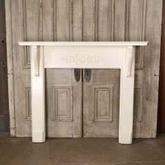 #55679 - 56x47&nbsp;Antique&nbsp;Painted&nbsp;Wood&nbsp;Fireplace&nbsp;Mantel&nbsp;image