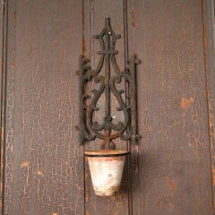 #55895 - 9x20&nbsp;Cast&nbsp;Iron&nbsp;Widows&nbsp;Walk&nbsp;Wall&nbsp;Pot&nbsp;Holder&nbsp;image