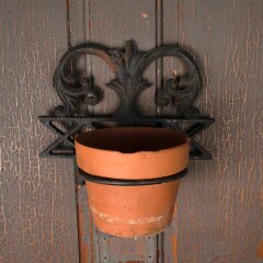 #55896 - Repurposed&nbsp;Cast&nbsp;Iron&nbsp;Wall&nbsp;Planter&nbsp;Pot&nbsp;Holder&nbsp;image