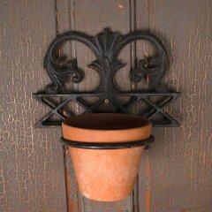 #55898 - Repurposed&nbsp;Cast&nbsp;Iron&nbsp;Wall&nbsp;Planter&nbsp;Pot&nbsp;Holder&nbsp;image