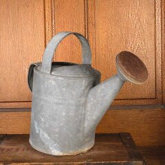 #55901 - Antique&nbsp;Galvanized&nbsp;Metal&nbsp;Watering&nbsp;Can&nbsp;image