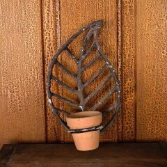 #55925 - 6x10&nbsp;Cast&nbsp;Iron&nbsp;Wall-Mount&nbsp;Leaf&nbsp;Pot&nbsp;Holder&nbsp;image