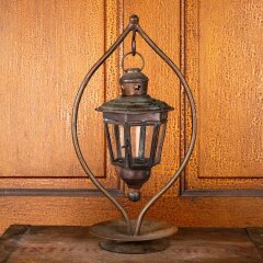 #55926 - 6x11&nbsp;Small&nbsp;Candle&nbsp;Lantern&nbsp;&&nbsp;Hanging&nbsp;Stand&nbsp;image