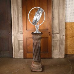 #56017 - Metal&nbsp;Armillary&nbsp;Garden&nbsp;Ornament&nbsp;&&nbsp;Pedestal&nbsp;image