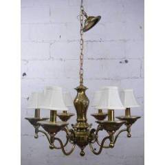 #5810 - 6&nbsp;Light&nbsp;Brass&nbsp;Chandelier&nbsp;image