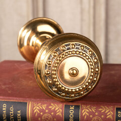 #6883 - Antique&nbsp;Brass&nbsp;Corbin&nbsp;Como&nbsp;Doorknobs&nbsp;image