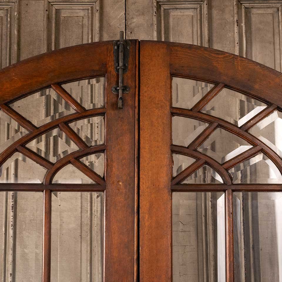 60x84 Antique Arched French Entry Doors image 2