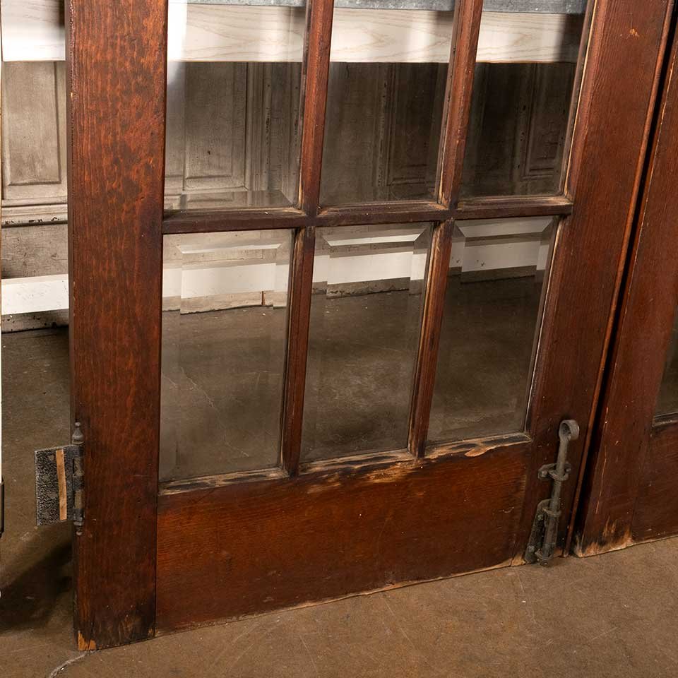 60x84 Antique Arched French Entry Doors image 4