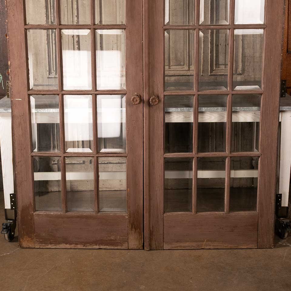 60x84 Antique Arched French Entry Doors image 6
