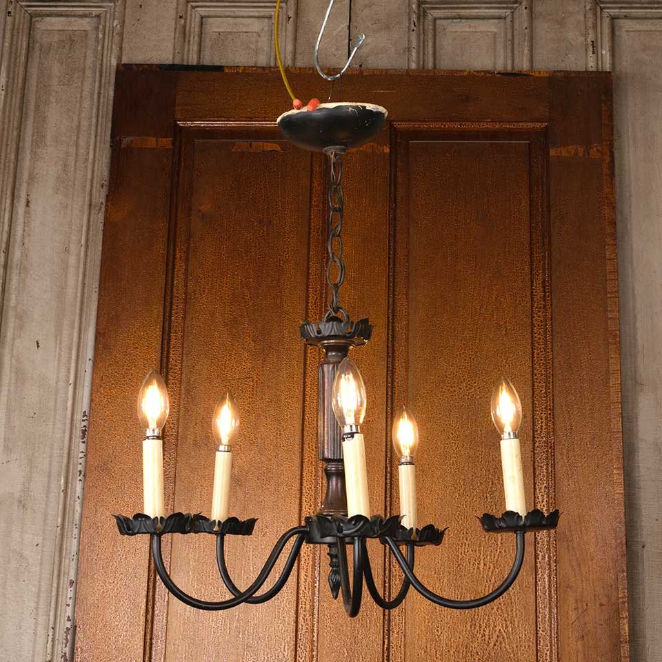 21" Modern 5 Bulb Chandelier Light Fixture image 2