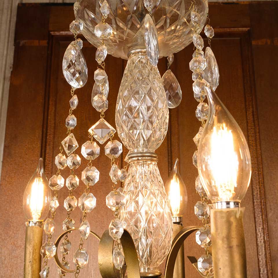 18" Antique 5 Bulb Chandelier Light Fixture image 7