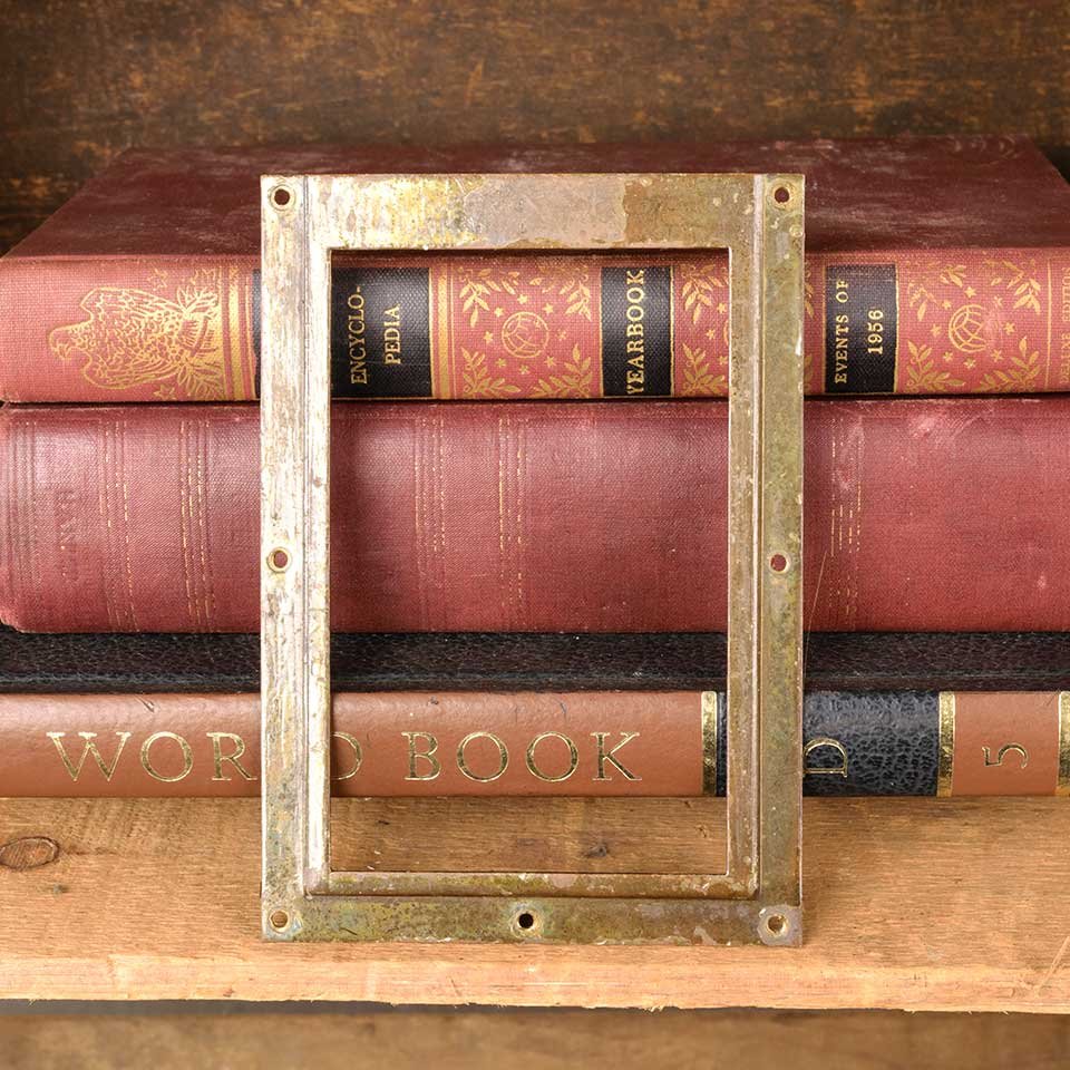 6x4 Antique Brass Label Holder Hardware image 5