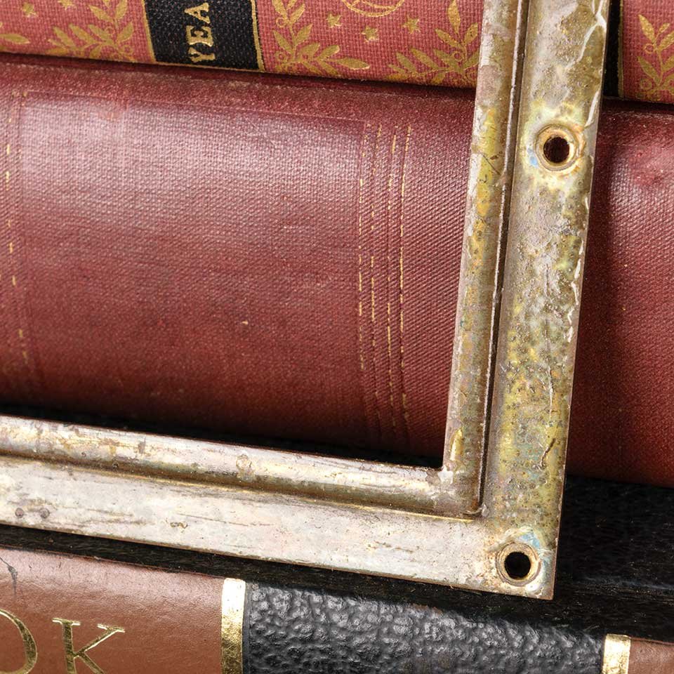 6x4 Antique Brass Label Holder Hardware image 3