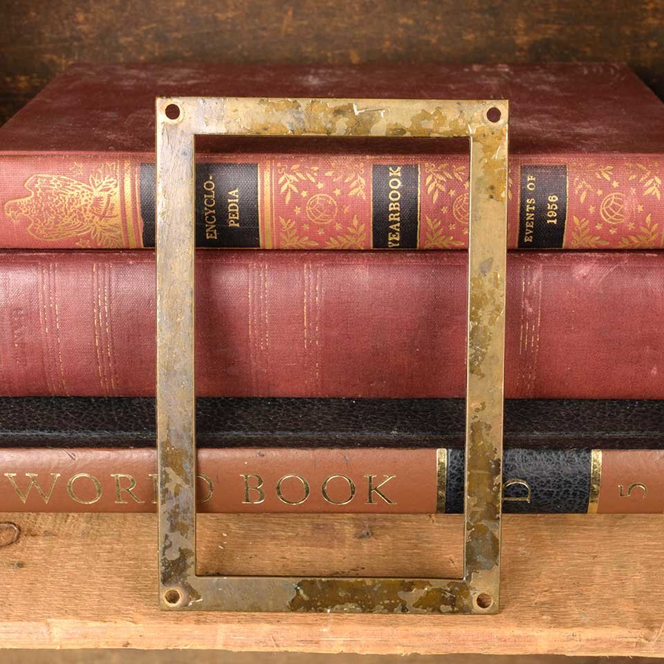 6x4 Antique Brass Label Holder Hardware image 6