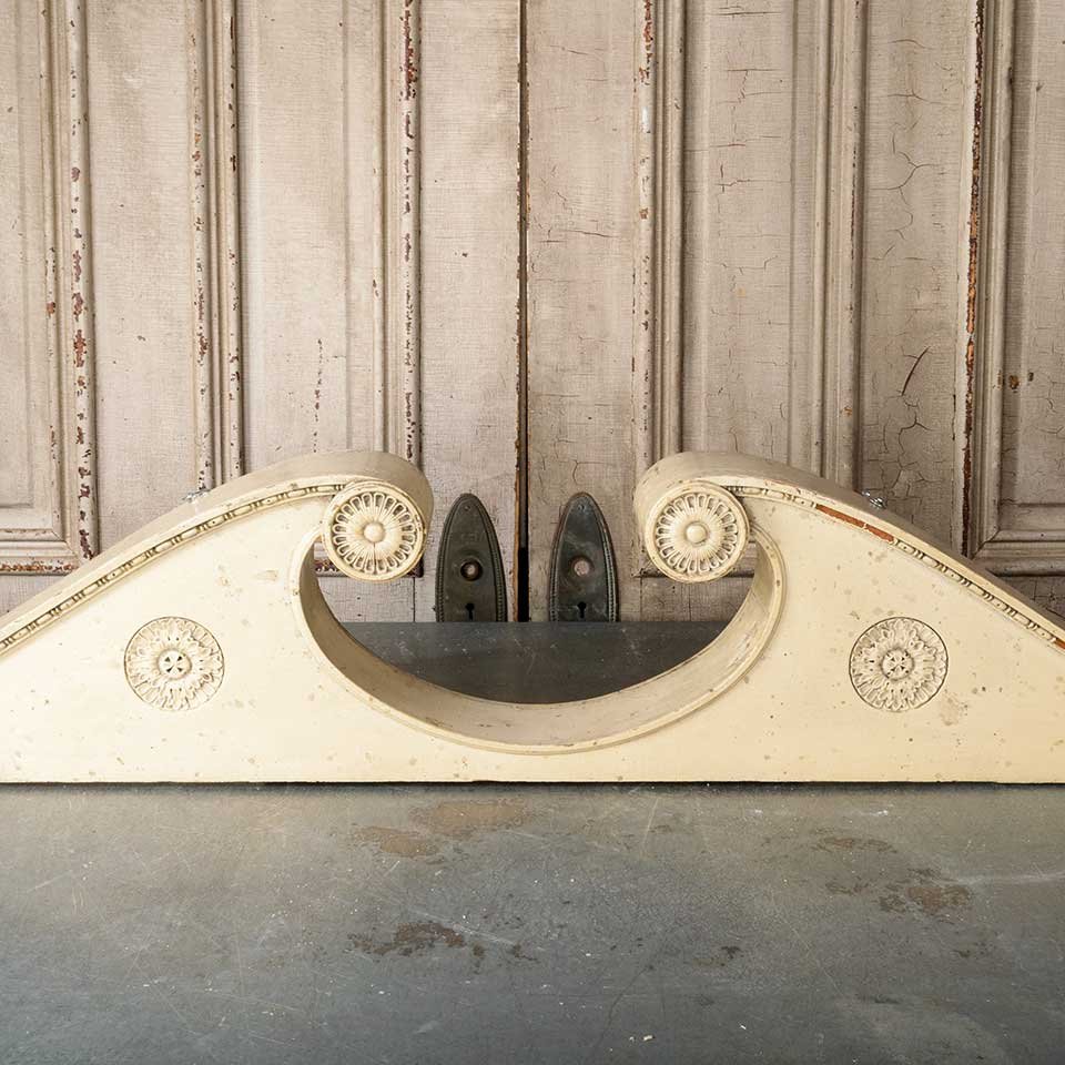 64x10 Vintage Wood Furniture Pediment image 4