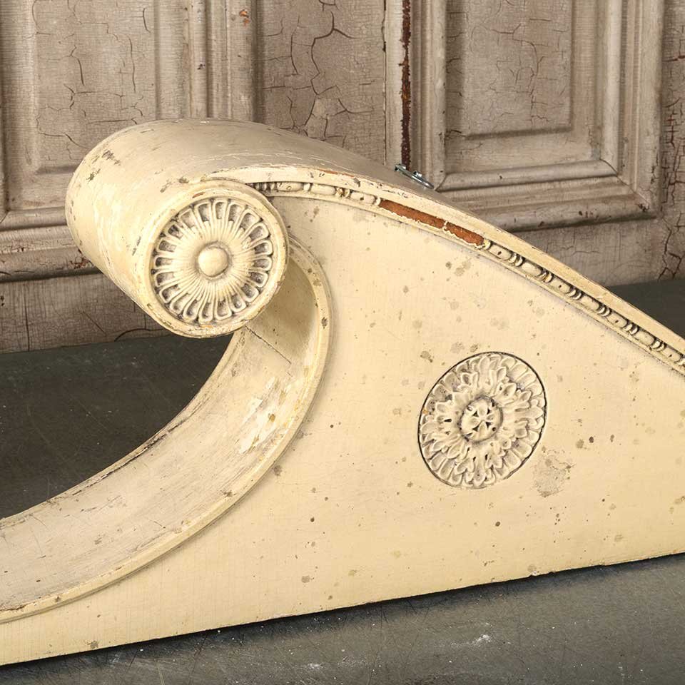 64x10 Vintage Wood Furniture Pediment image 5