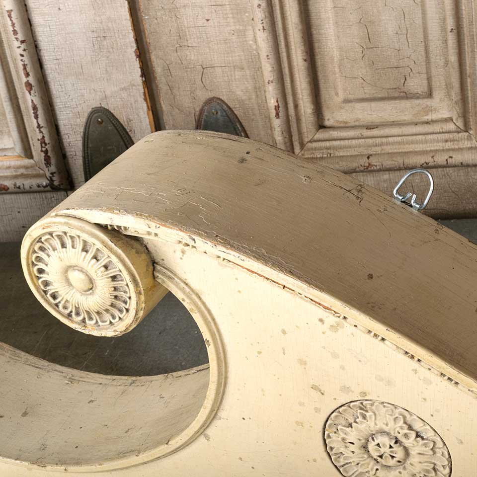 64x10 Vintage Wood Furniture Pediment image 7