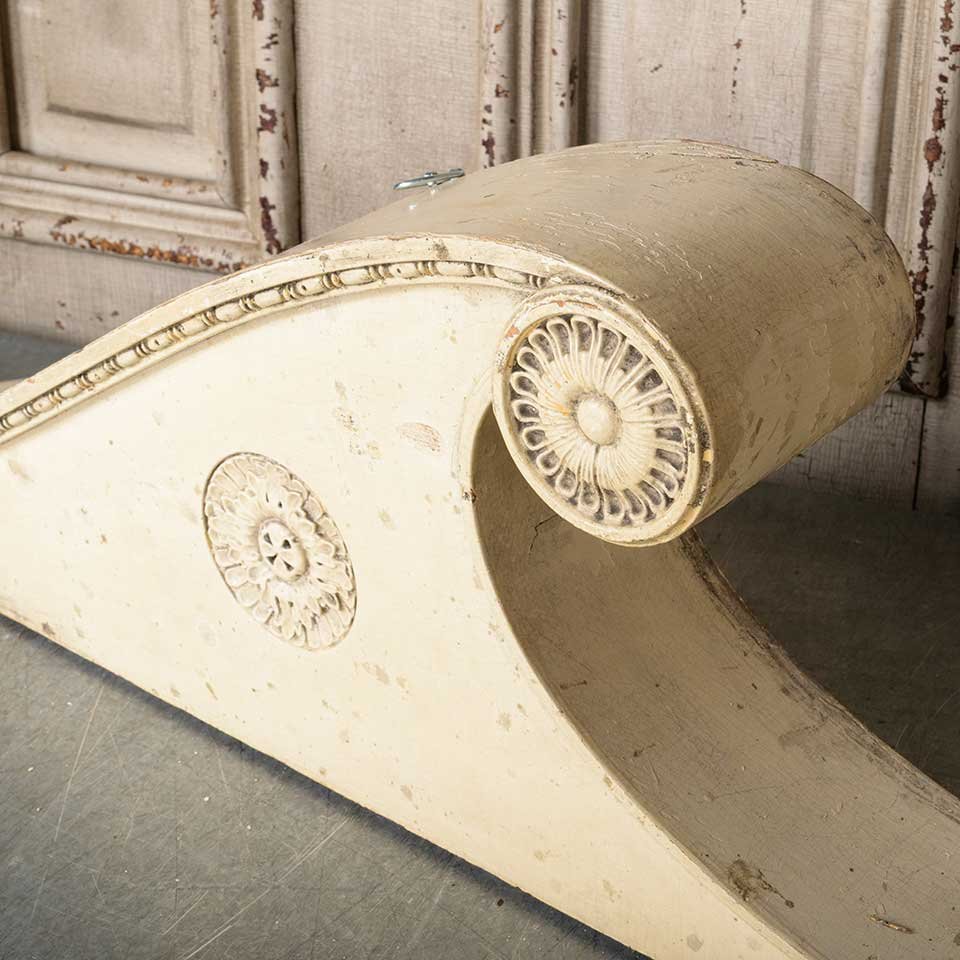 64x10 Vintage Wood Furniture Pediment image 2