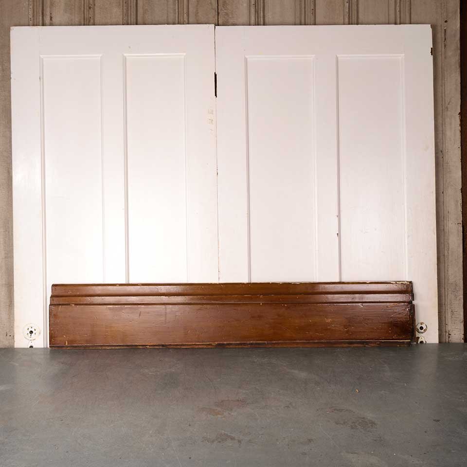 Salvaged Antique Pine Baseboard Trim w/ Cap image 2
