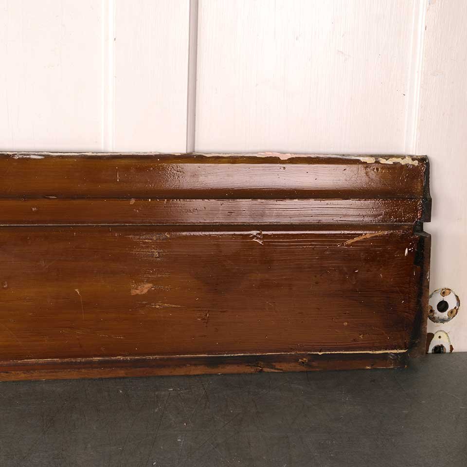 Salvaged Antique Pine Baseboard Trim w/ Cap image 3