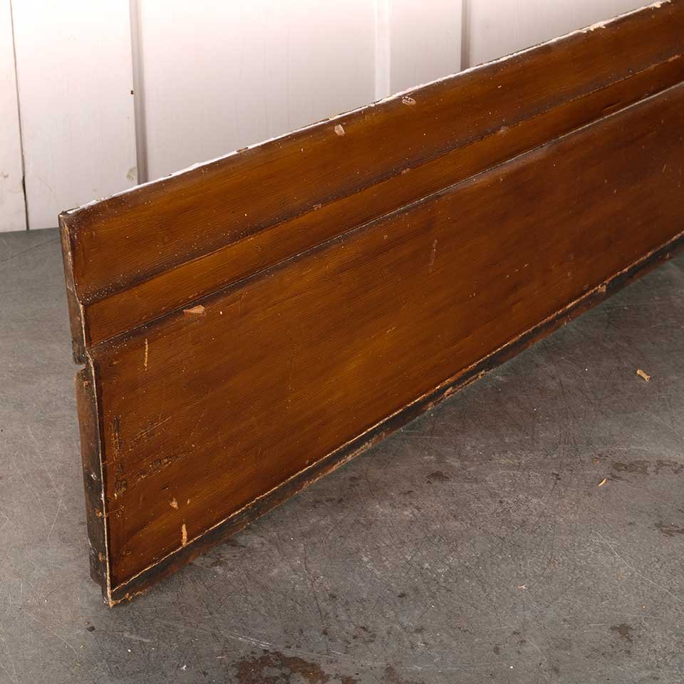 Salvaged Antique Pine Baseboard Trim w/ Cap image 1