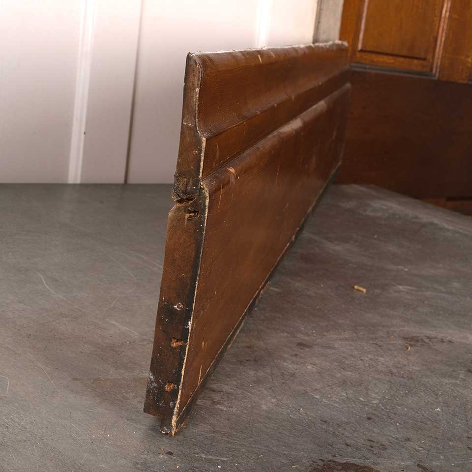 Salvaged Antique Pine Baseboard Trim w/ Cap image 5