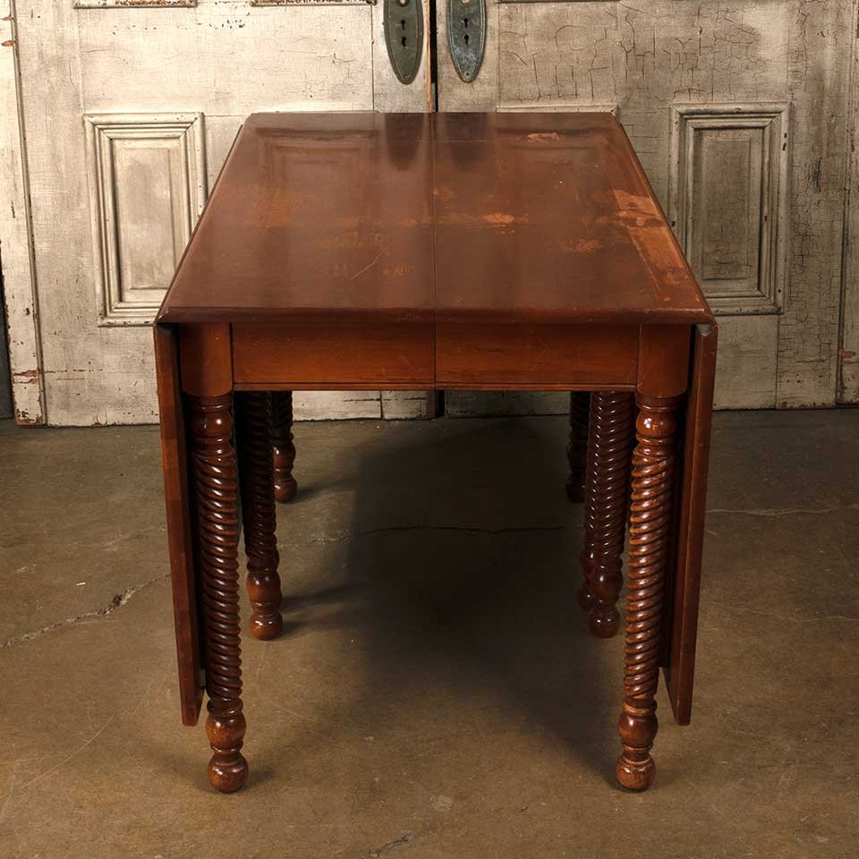 44x71 Antique Folding Wood Dining Table image 3