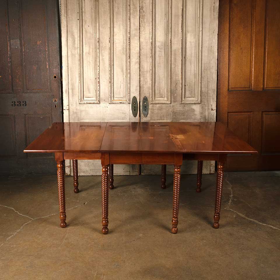 44x71 Antique Folding Wood Dining Table image 4