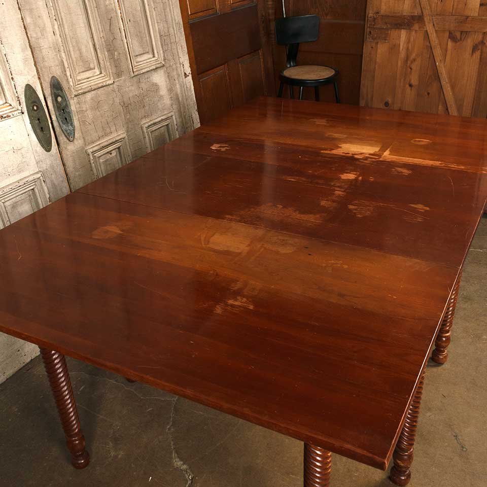 44x71 Antique Folding Wood Dining Table image 8