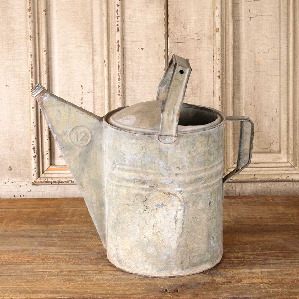 Antique Galvanized Metal Watering Can image 2