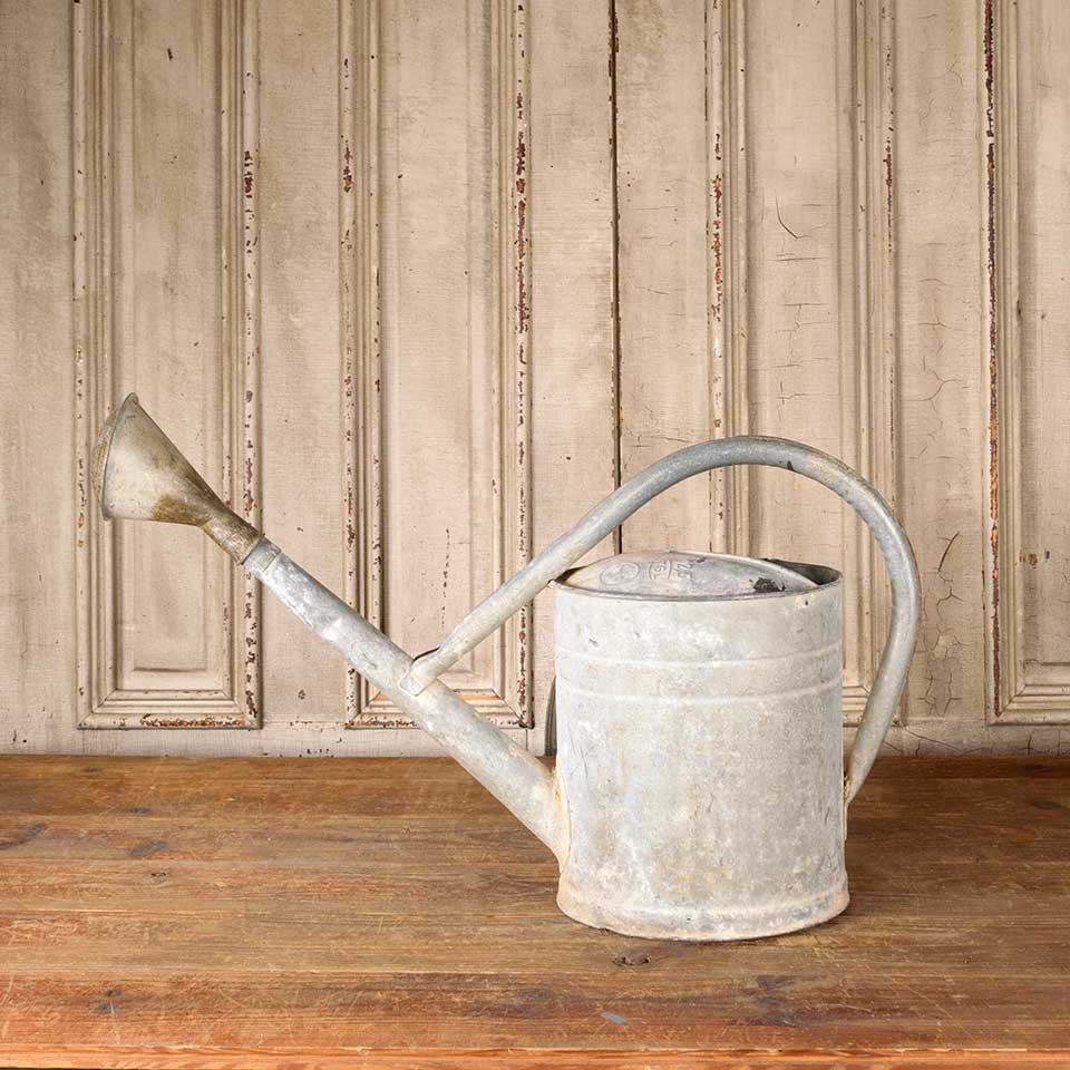 Antique Galvanized Metal Watering Can image 2