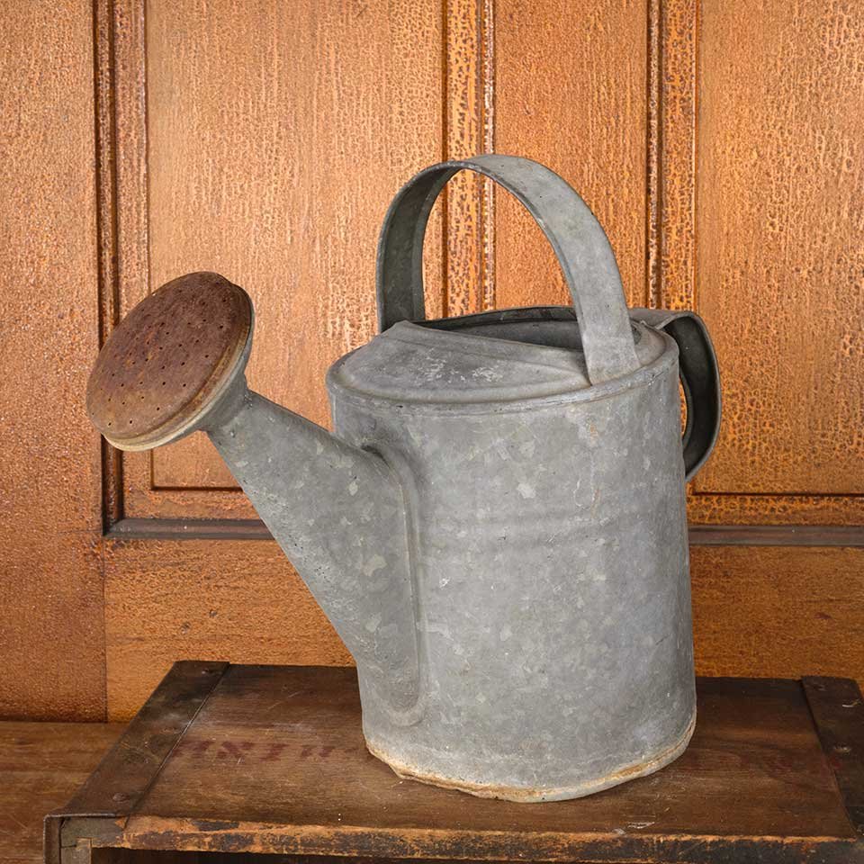Antique Galvanized Metal Watering Can image 2