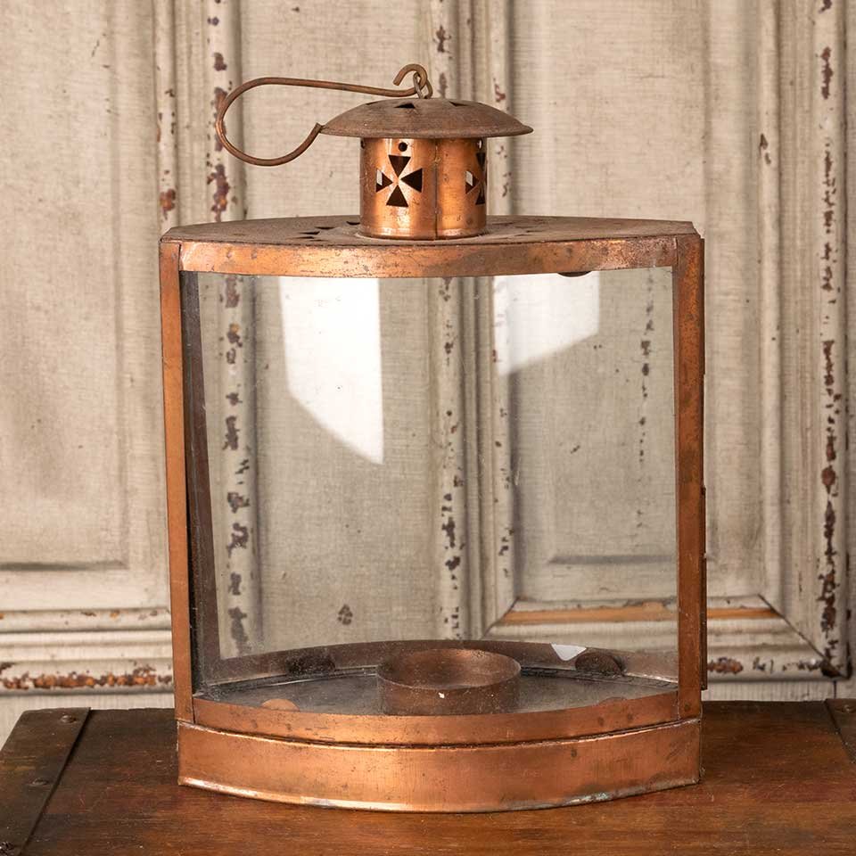 8x14 Copper & Glass Lantern Candle Holder image 5