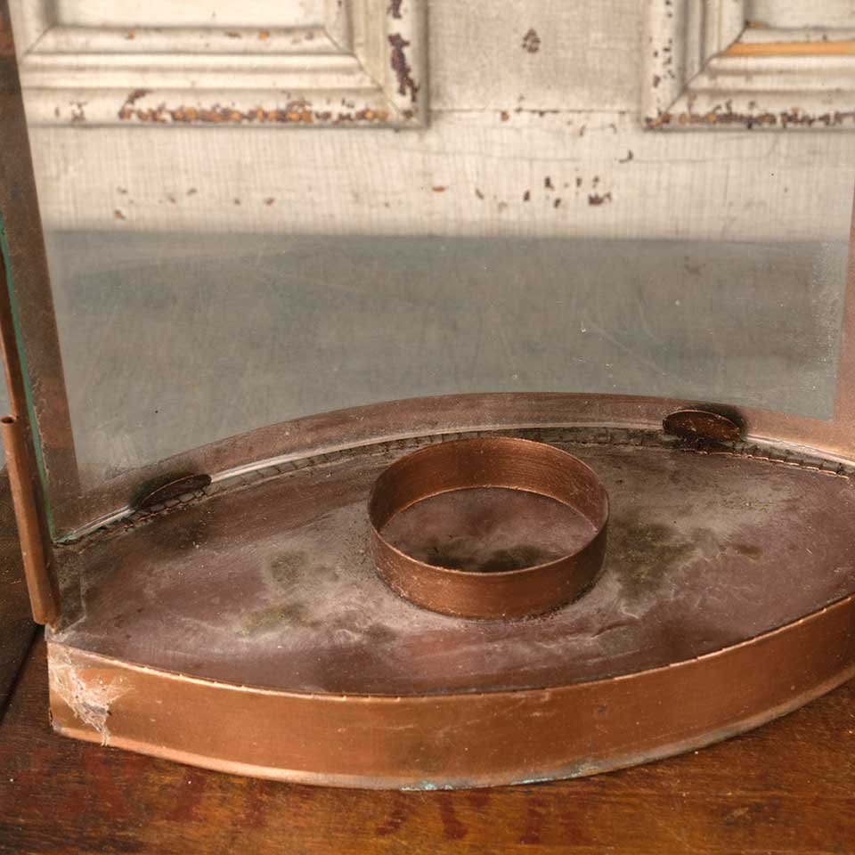 8x14 Copper & Glass Lantern Candle Holder image 7
