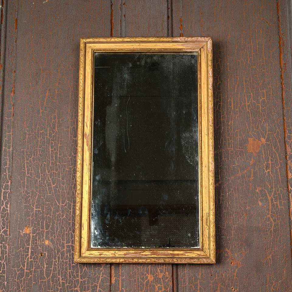 14x23 Antique Carved Wood Framed Mirror image 1