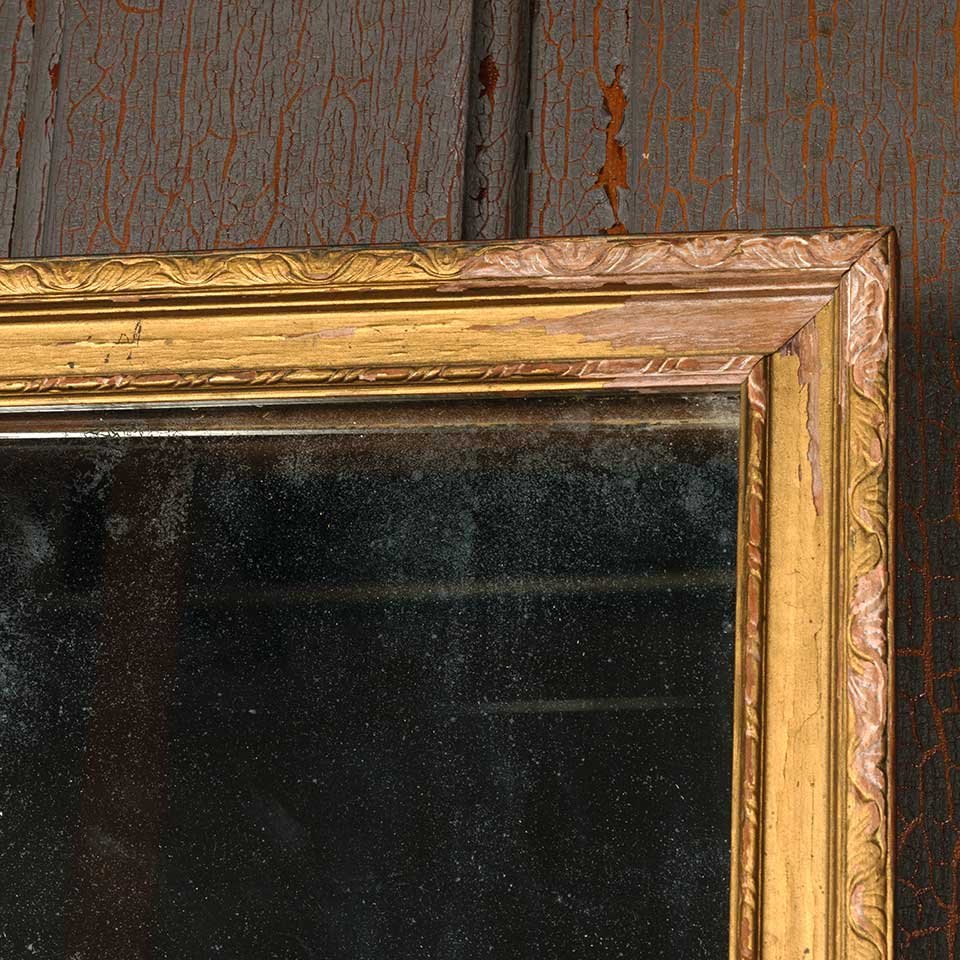 14x23 Antique Carved Wood Framed Mirror image 2