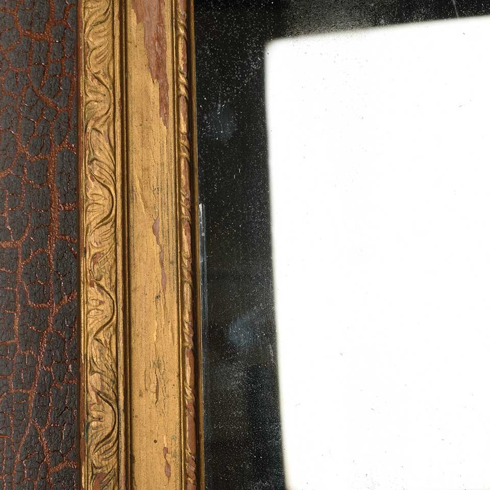 14x23 Antique Carved Wood Framed Mirror image 5