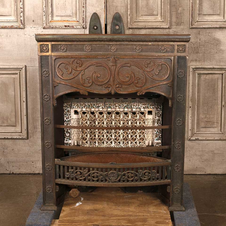 26x31 Salvaged Antique Gas Fireplace Insert image 1