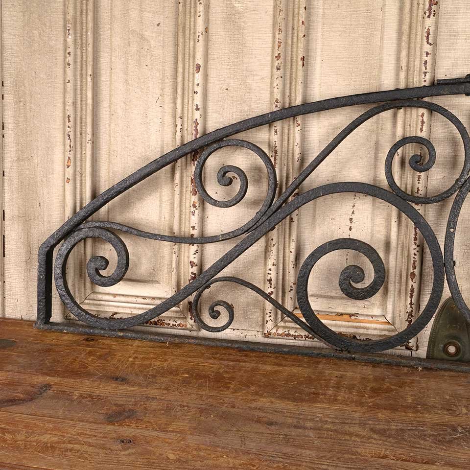 61x18 Antique Arched Wrought Iron Panel image 2
