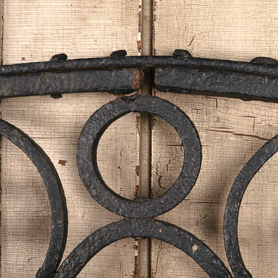 61x18 Antique Arched Wrought Iron Panel image 3