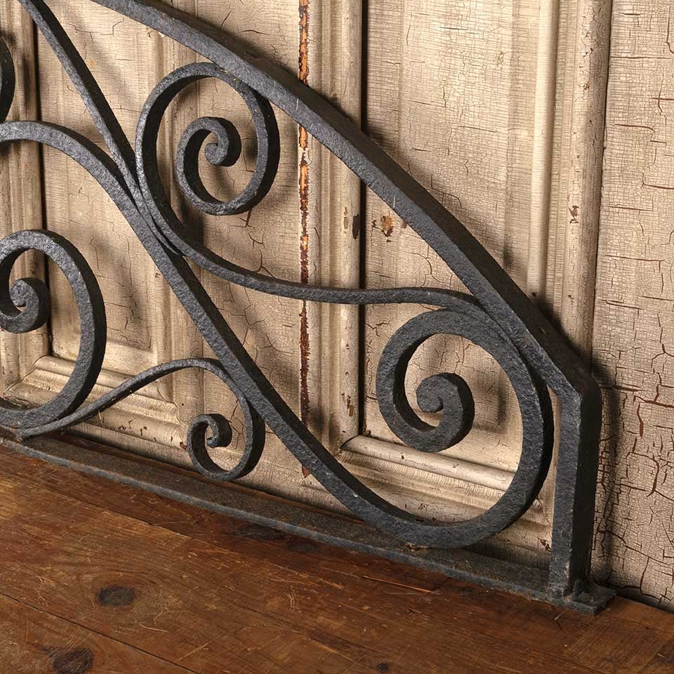61x18 Antique Arched Wrought Iron Panel image 4