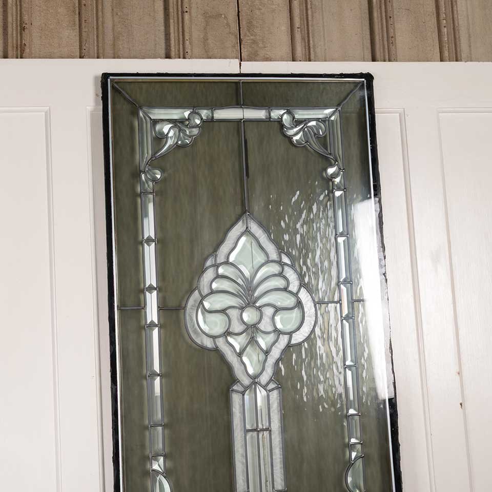 24x79 Vintage Leaded Glass Sidelite Window image 3