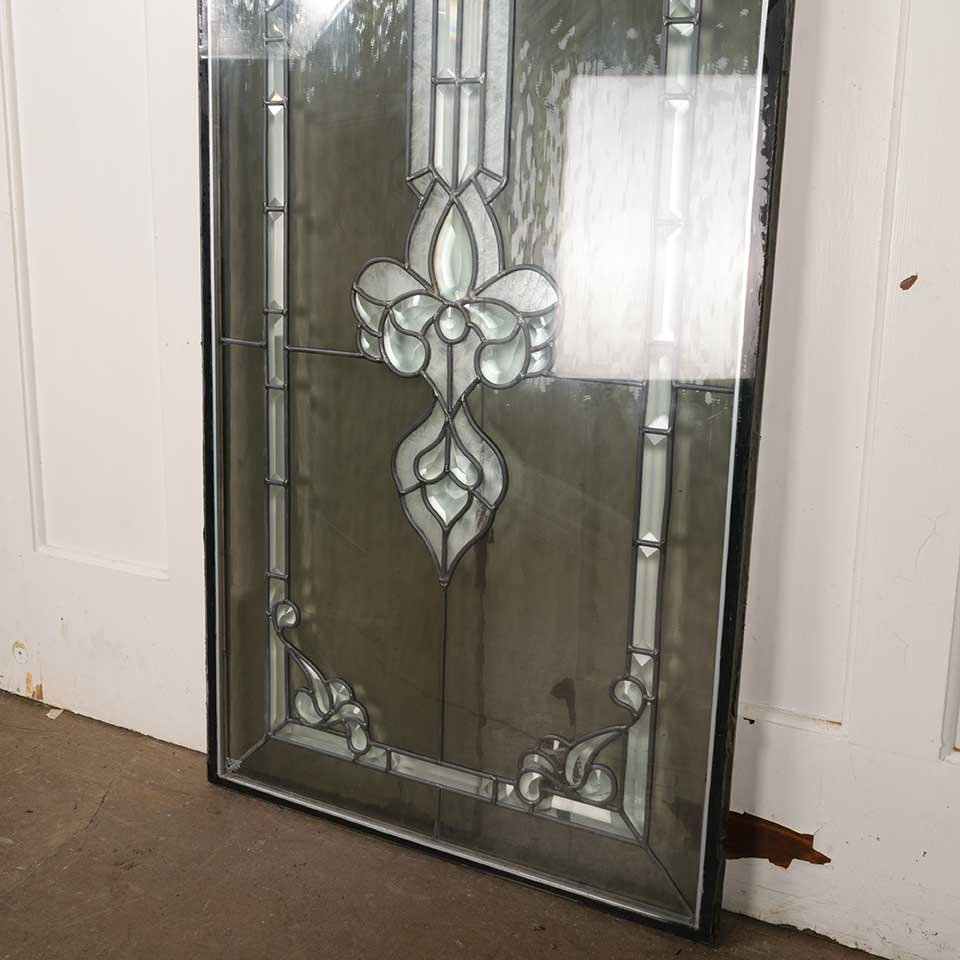 24x79 Vintage Leaded Glass Sidelite Window image 4
